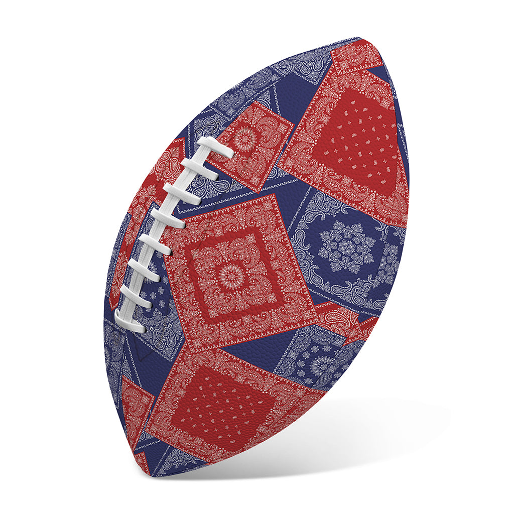 Bandanna Patchwork Pattern Print Rugby Ball