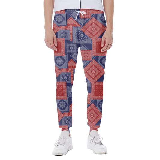Bandanna Patchwork Pattern Print Scuba Joggers