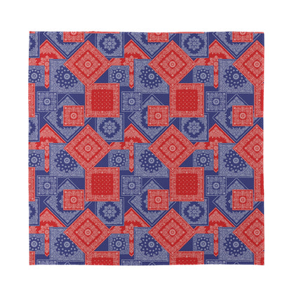 Bandanna Patchwork Pattern Print Silk Bandana