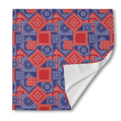Bandanna Patchwork Pattern Print Silk Bandana