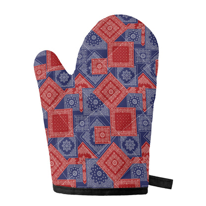 Bandanna Patchwork Pattern Print Single Oven Mitt