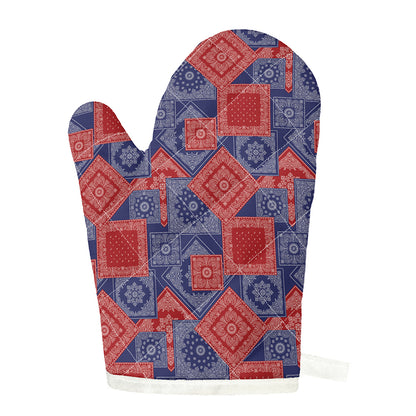 Bandanna Patchwork Pattern Print Single Oven Mitt
