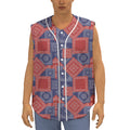 Bandanna Patchwork Pattern Print Sleeveless Baseball Jersey