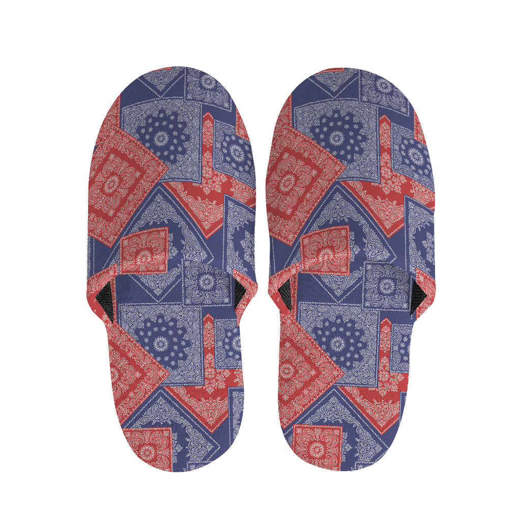 Bandanna Patchwork Pattern Print Slippers
