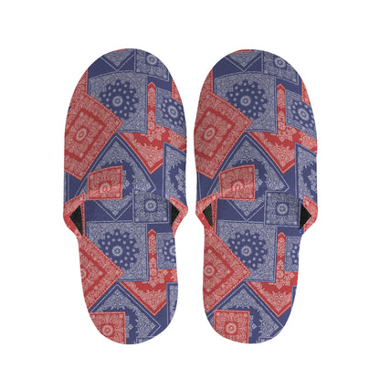 Bandanna Patchwork Pattern Print Slippers
