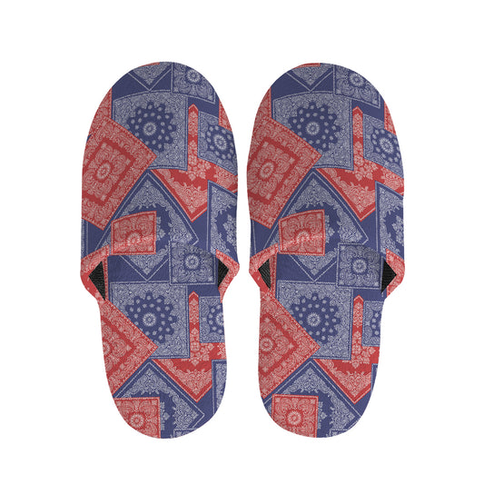 Bandanna Patchwork Pattern Print Slippers