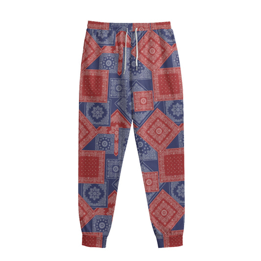 Bandanna Patchwork Pattern Print Sweatpants