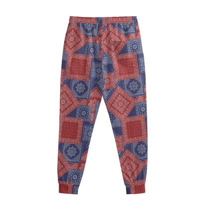 Bandanna Patchwork Pattern Print Sweatpants