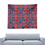 Bandanna Patchwork Pattern Print Tapestry
