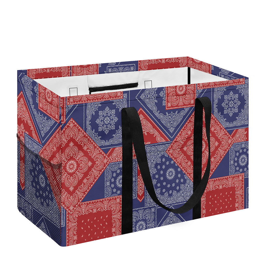 Bandanna Patchwork Pattern Print Utility Tote Bag