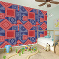 Bandanna Patchwork Pattern Print Wall Sticker