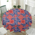 Bandanna Patchwork Pattern Print Waterproof Round Tablecloth