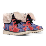 Bandanna Patchwork Pattern Print Winter Boots