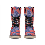 Bandanna Patchwork Pattern Print Winter Boots
