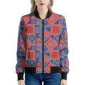 Bandanna Patchwork Pattern Print Women's Bomber Jacket