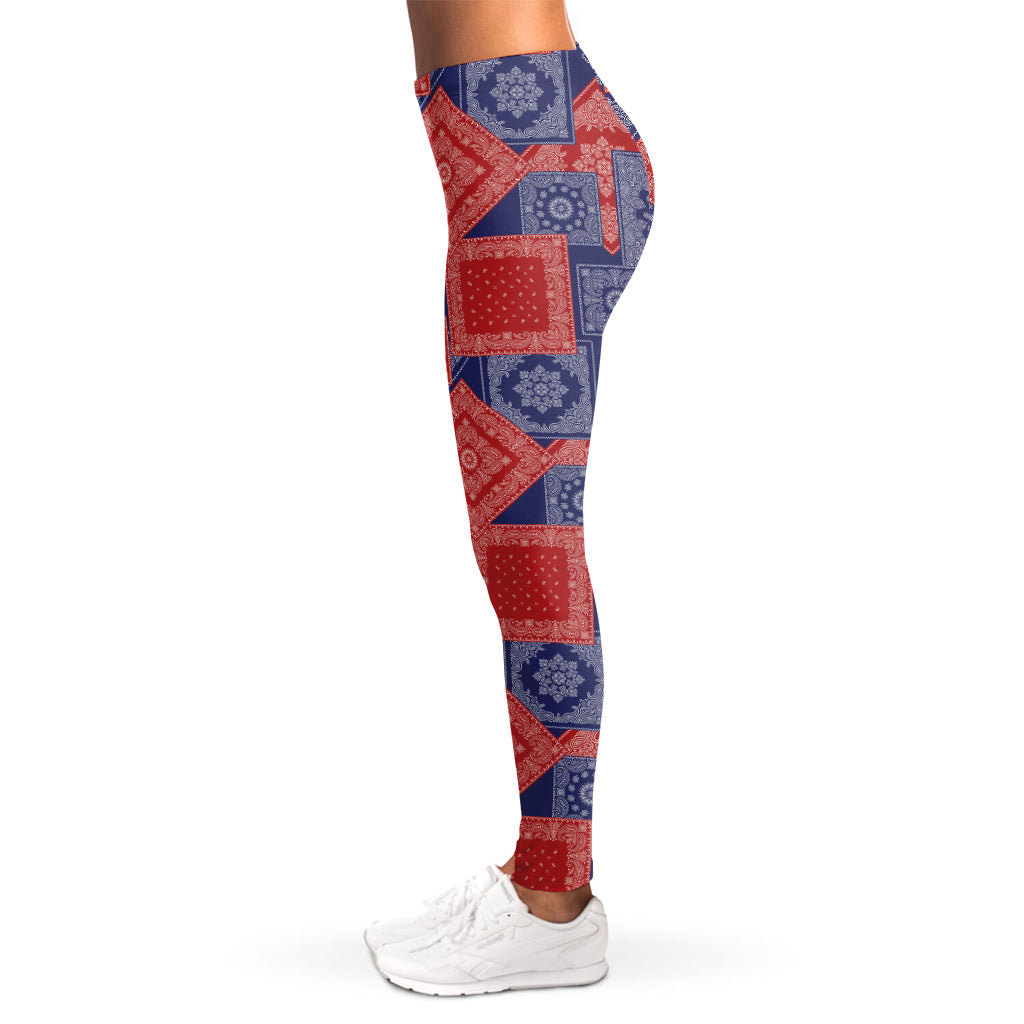 Bandanna Patchwork Pattern Print Women's Leggings