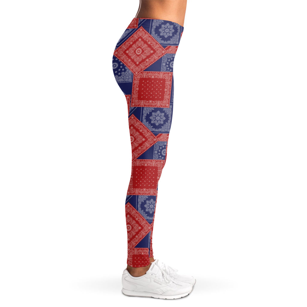 Bandanna Patchwork Pattern Print Women's Leggings