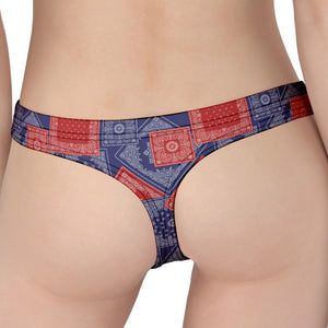 Bandanna Patchwork Pattern Print Women's Thong