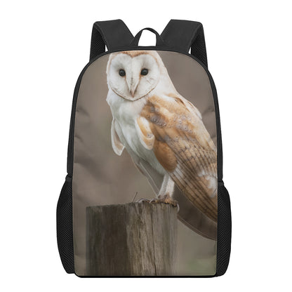 Barn Owl Print 17 Inch Backpack