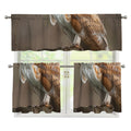 Barn Owl Print 3 Piece Kitchen Curtains