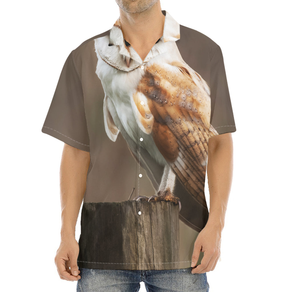 Barn Owl Print Aloha Shirt