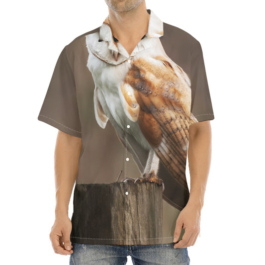 Barn Owl Print Aloha Shirt