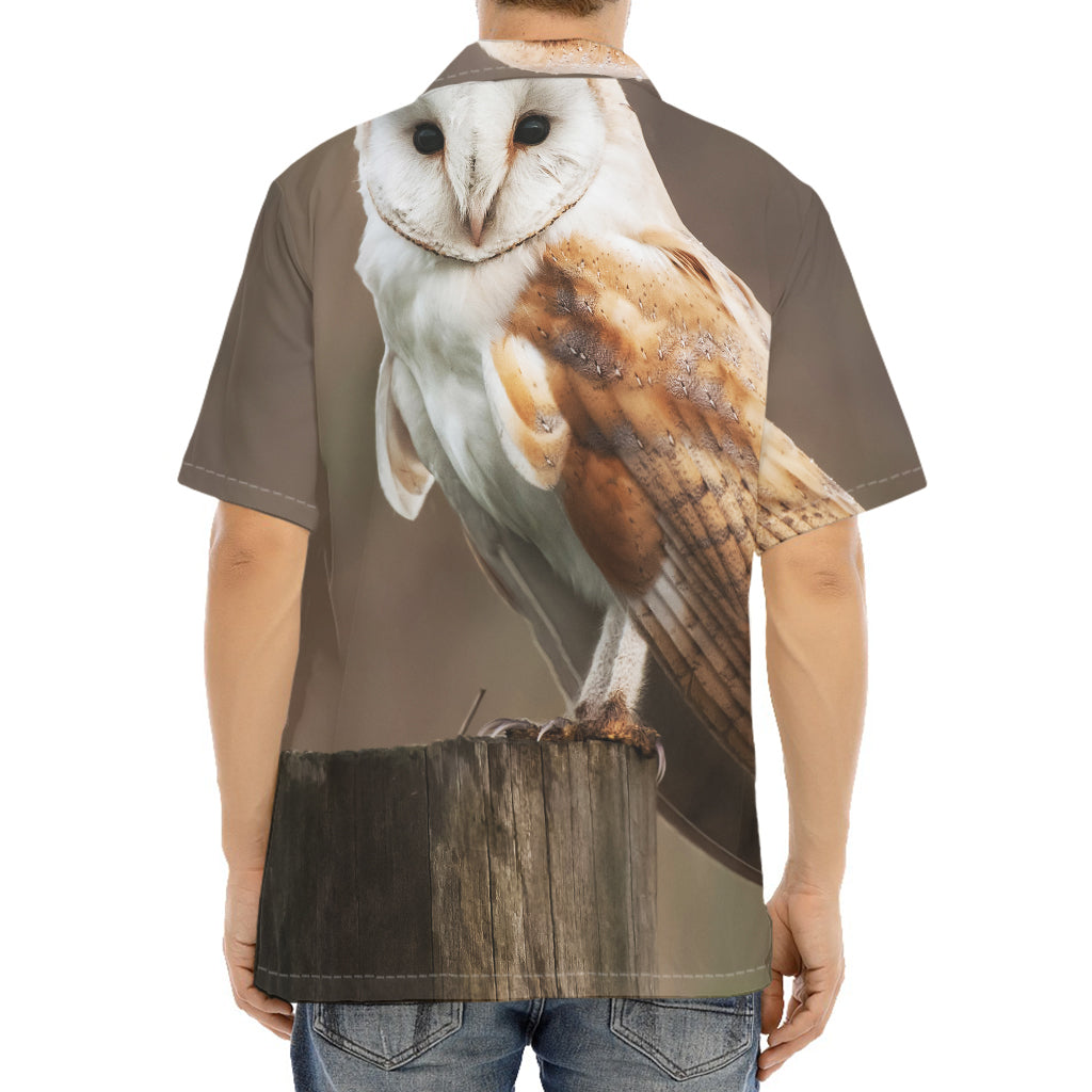 Barn Owl Print Aloha Shirt