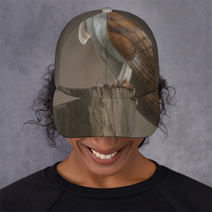 Barn Owl Print Baseball Cap