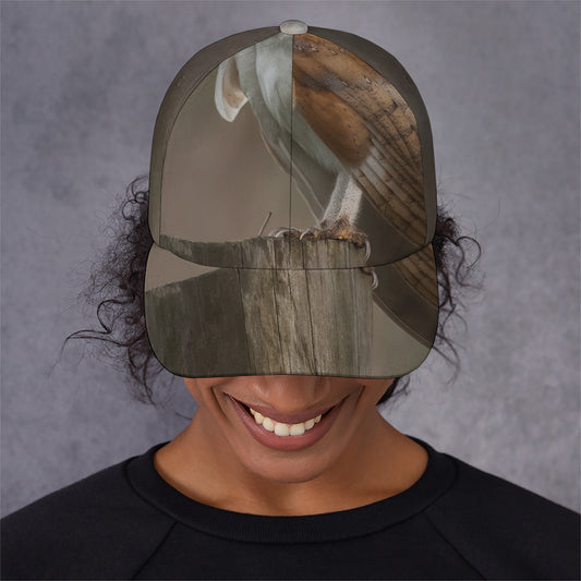Barn Owl Print Baseball Cap