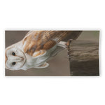 Barn Owl Print Beach Towel