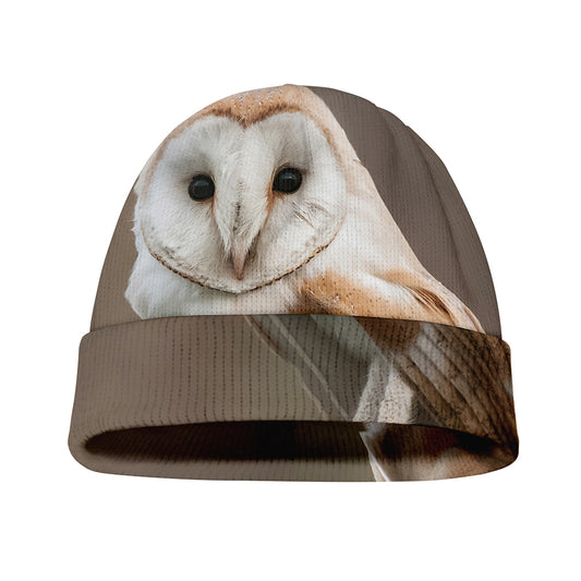 Barn Owl Print Beanie