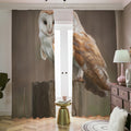 Barn Owl Print Dimout Pencil Pleat Curtains
