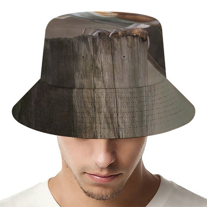Barn Owl Print Bucket Hat