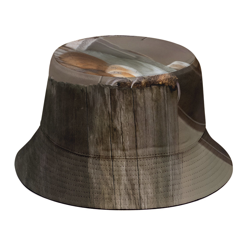 Barn Owl Print Bucket Hat