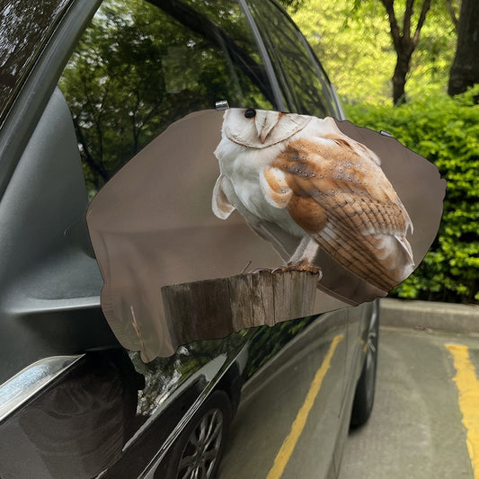 Barn Owl Print Car Side Mirror Covers