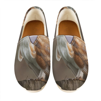 Barn Owl Print Casual Shoes