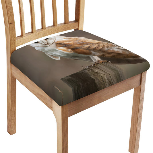 Barn Owl Print Chair Cushion Cover