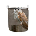 Barn Owl Print Collapsible Laundry Basket