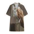 Barn Owl Print Cotton Hawaiian Shirt