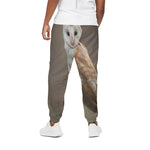 Barn Owl Print Cotton Pants
