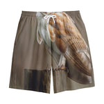 Barn Owl Print Cotton Shorts