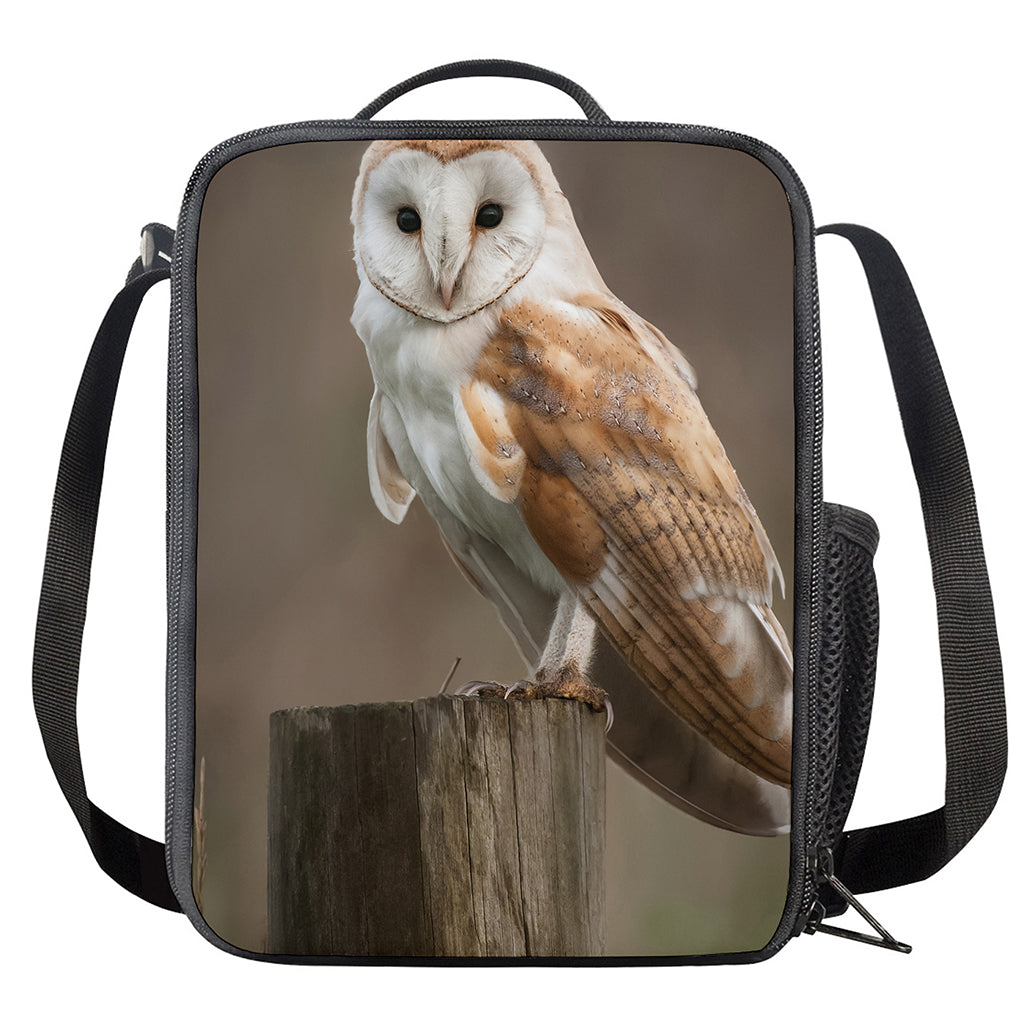 Barn Owl Print Crossbody Lunch Bag