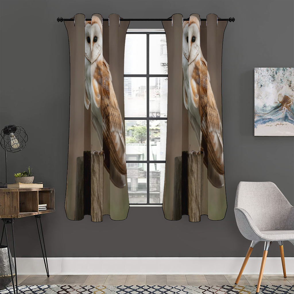 Barn Owl Print Curtain