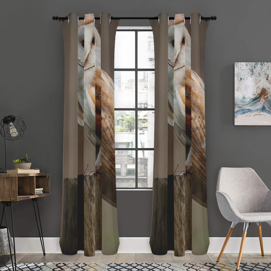 Barn Owl Print Curtain