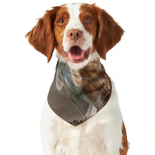Barn Owl Print Dog Bandana
