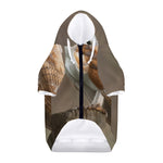 Barn Owl Print Dog Zip Up Hoodie