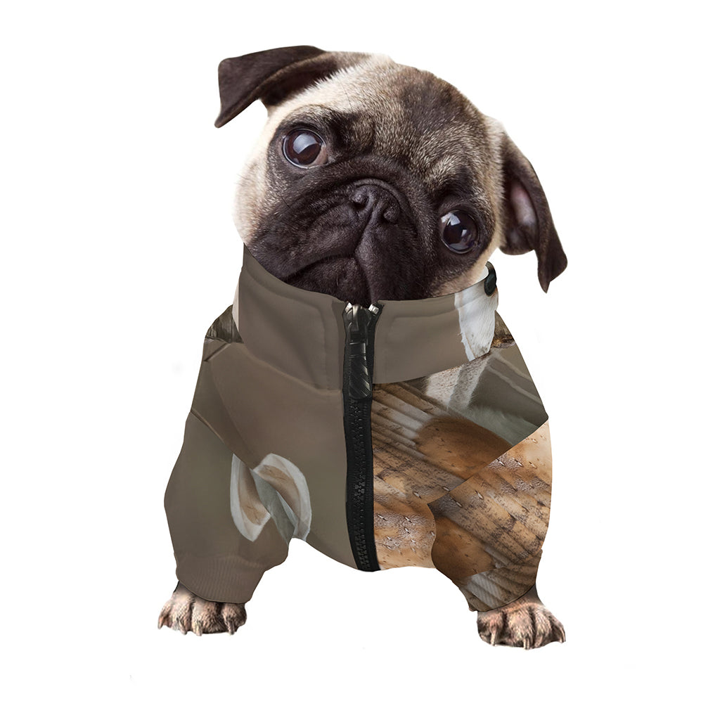 Barn Owl Print Dog Zip Up Jacket
