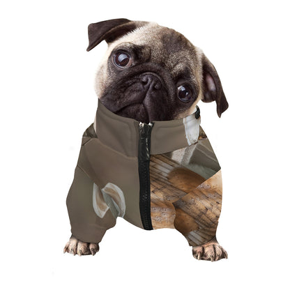 Barn Owl Print Dog Zip Up Jacket