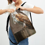 Barn Owl Print Drawstring Backpack
