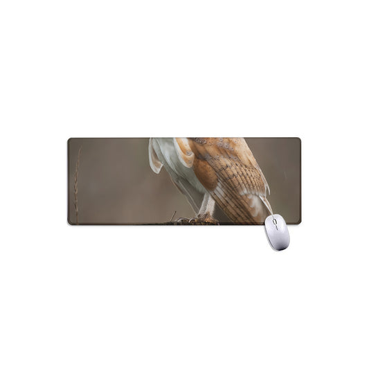 Barn Owl Print Extended Mouse Pad